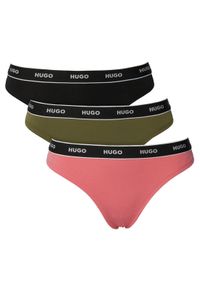 Hugo - HUGO Komplet stringów 50545680 Kolorowy. Materiał: bawełna. Wzór: kolorowy #1