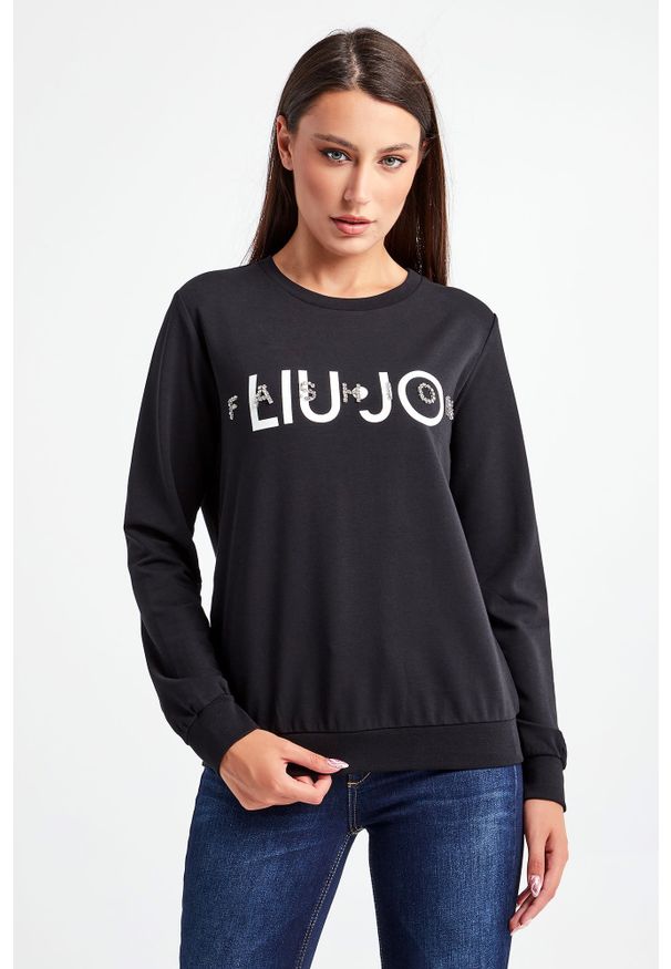 Liu Jo Sport - Bluza LIU JO SPORT. Materiał: tkanina. Długość: długie. Wzór: napisy. Styl: sportowy