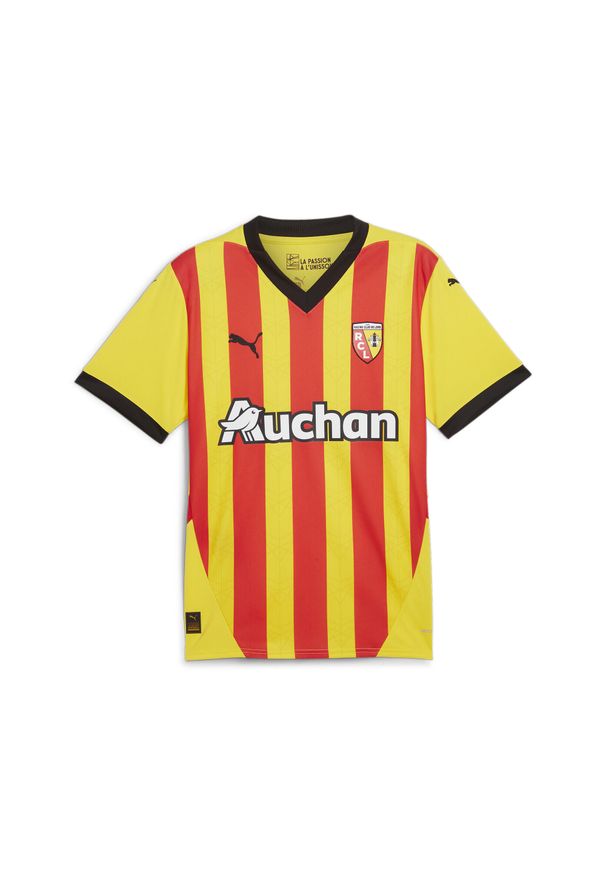 Puma - Męska koszulka domowa RC Lens 24/25 PUMA Pelé Yellow Red. Kolor: wielokolorowy, żółty, czerwony. Sport: piłka nożna