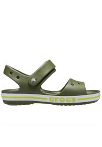 Sandały Crocs Bayaband Sandal 211054-309 - zielone. Kolor: zielony. Materiał: materiał. Styl: sportowy #1