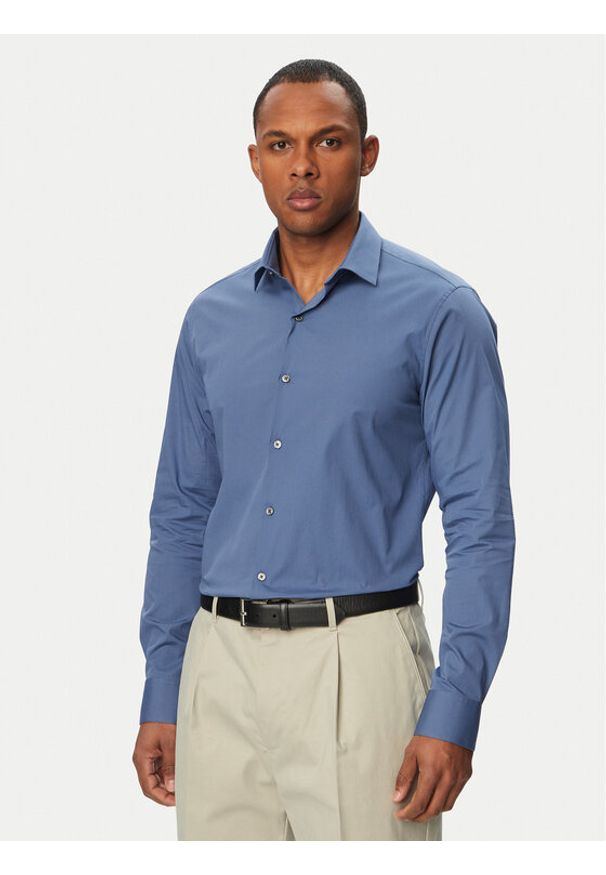 Calvin Klein Koszula Essentials LV019EU037 Niebieski jasny Slim Fit. Kolor: niebieski. Materiał: bawełna