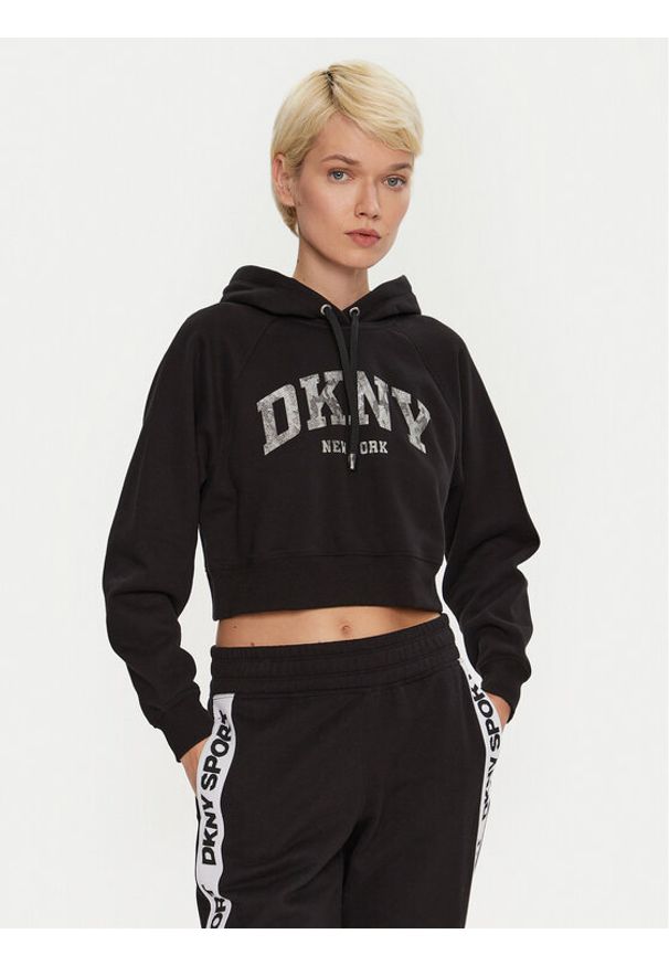 DKNY Sport Bluza DP4T9938 Czarny Regular Fit. Kolor: czarny. Materiał: bawełna, syntetyk. Styl: sportowy