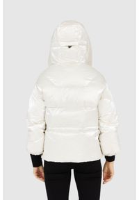 Hetrego - HETREGO Perłowa kurtka damska z kapturem Muriel, Rozmiar 36 EU - 40 IT. Typ kołnierza: kaptur. Kolor: biały #5