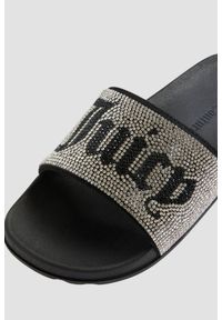 Juicy Couture - JUICY COUTURE Czarne klapki damskie ze srebrnymi cyrkoniami Donna Slider, Rozmiar 39. Okazja: na co dzień. Kolor: czarny. Sezon: lato. Styl: casual, elegancki #4