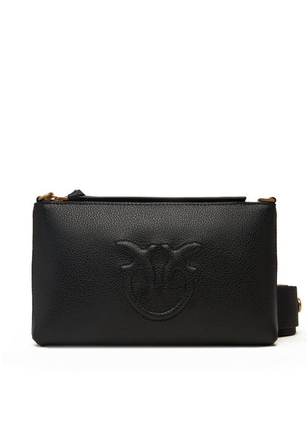 Pinko - PINKO Torebka Flat Horizontal Mini AI 25-26 104277 A29Q Czarny. Kolor: czarny. Materiał: skórzane