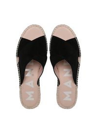 Manebi Espadryle Double Sole X Bands Sandals K 1.0 DX Czarny. Kolor: czarny. Materiał: skóra, zamsz