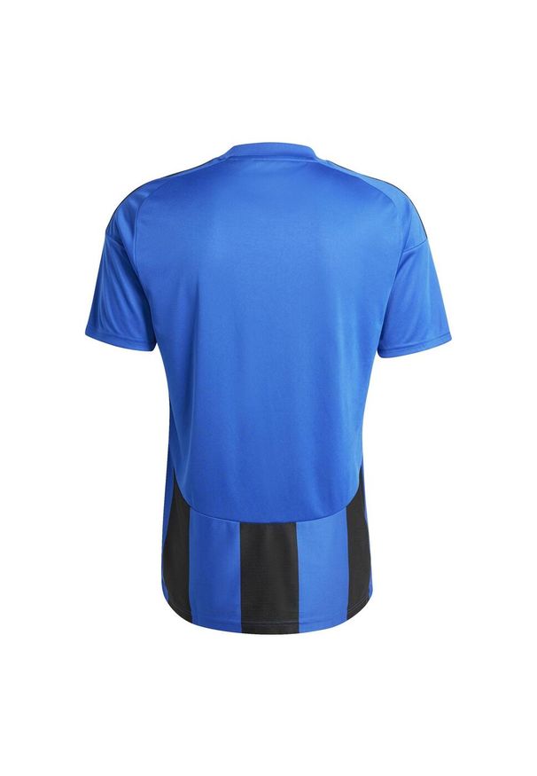 Adidas - Koszulka męska adidas Striped 24 Jersey. Kolor: wielokolorowy, niebieski, czarny. Materiał: poliester. Sport: piłka nożna