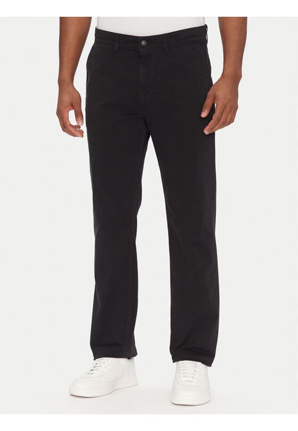 BOSS Chinosy 50534378 Czarny Regular Fit. Kolor: czarny. Materiał: bawełna