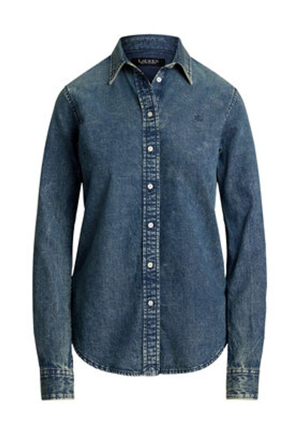 Lauren Ralph Lauren - LAUREN RALPH LAUREN Koszula jeansowa 200971084001 Niebieski Classic Fit. Kolor: niebieski. Materiał: bawełna