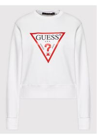 Guess Bluza Original W2YQ16 KBA10 Biały Regular Fit. Kolor: biały. Materiał: bawełna