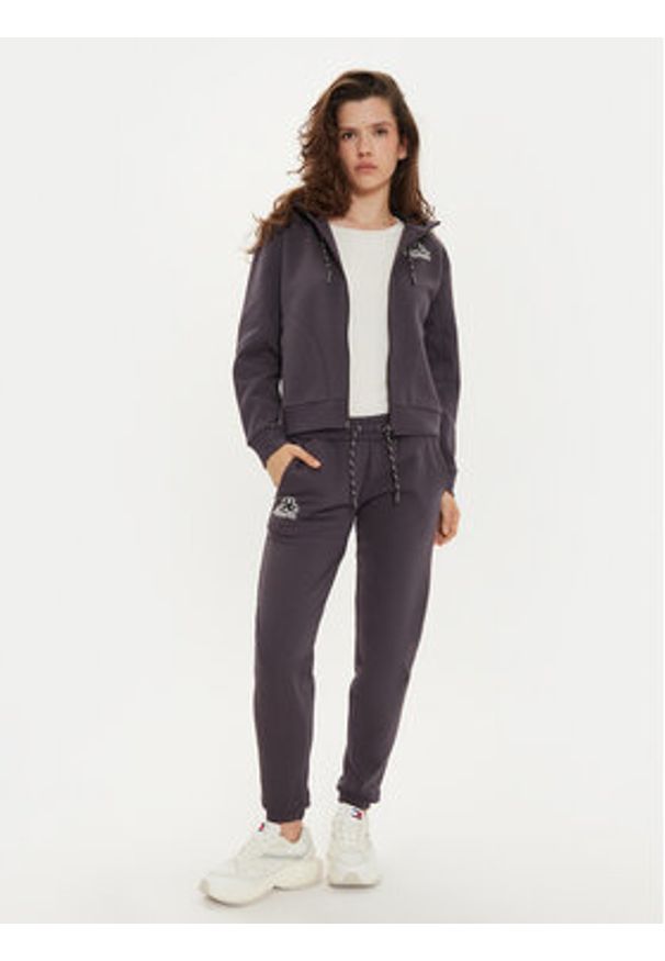 Kappa Spodnie dresowe Fres 321T7UW Szary Regular Fit. Kolor: szary. Materiał: syntetyk, bawełna