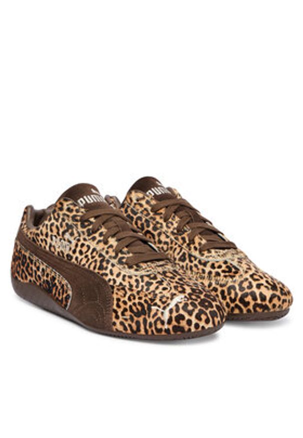 Puma Sneakersy Speedcat Wild 406690 01 Brązowy. Kolor: brązowy. Materiał: materiał