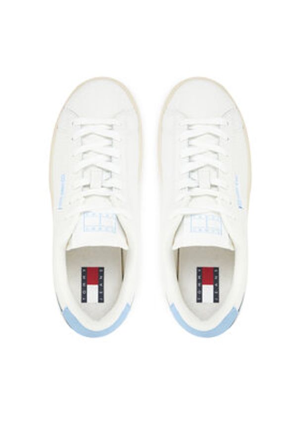 Tommy Jeans Sneakersy Tjw Cupsole Sneaker EN0EN02508 Biały. Kolor: biały. Materiał: skóra