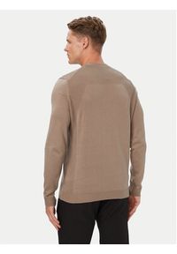 BOSS Sweter KN_Momentum 50558351 Beżowy ciemny Regular Fit. Kolor: beżowy. Materiał: bawełna #4