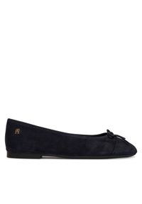 TOMMY HILFIGER - Tommy Hilfiger Baleriny FW0FW09357 Granatowy. Kolor: niebieski. Materiał: zamsz, skóra #1