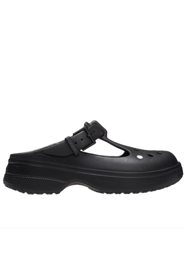 Klapki damskie Crocs Classic Mary Jane 210581-001 - czarne. Kolor: czarny. Materiał: materiał. Obcas: na platformie. Styl: elegancki