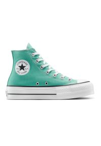 Buty sportowe Converse Chuck Taylor All Star Lift. Kolor: niebieski. Materiał: materiał. Styl: sportowy #1