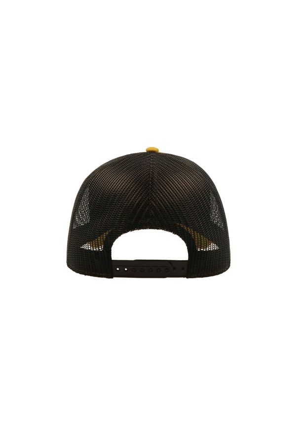ATLANTIS - 5panelowa Czapka Trucker Rapper Cotton. Kolor: czarny, wielokolorowy, żółty
