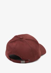 Born2be - Bordowa Klasyczna Czapka z Daszkiem Tusira. Kolor: czerwony. Materiał: jeans. Styl: klasyczny #2