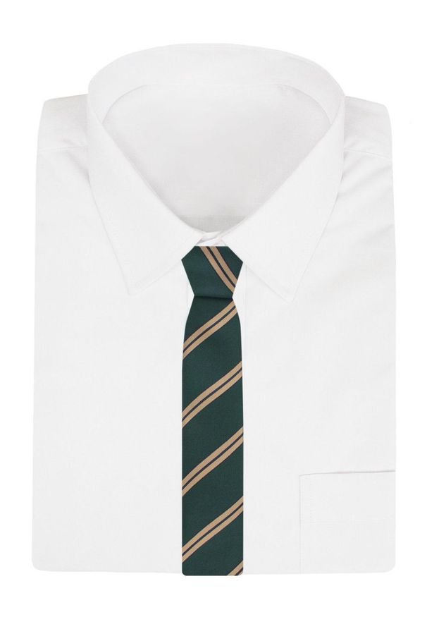 Alties - Klubowy, Klasyczny, Męski Krawat - ALTIES - Zielony. Kolor: zielony. Materiał: tkanina. Styl: klasyczny