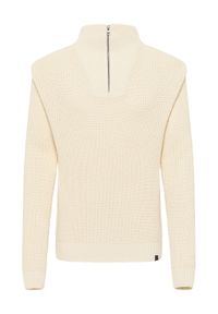 Lee - WRANGLER MĘSKI SWETER HALF ZIP KNIT ECRU 112341695