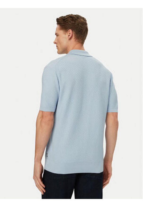 BOSS Polo H-Natalo 50561613 Niebieski Regular Fit. Typ kołnierza: polo. Kolor: niebieski. Materiał: bawełna