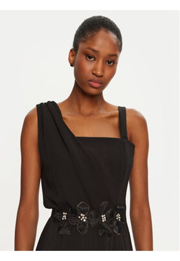 Rinascimento Sukienka koktajlowa CFC0121691003 Czarny Regular Fit. Kolor: czarny. Materiał: syntetyk. Styl: wizytowy