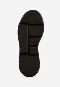 Born2be - Biało-Czarne Sneakersy Vices na Platformie Miriri. Okazja: na co dzień. Zapięcie: sznurówki. Kolor: biały. Materiał: jeans. Obcas: na platformie #3