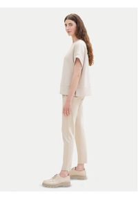 Tom Tailor Spodnie materiałowe 1008375 Beżowy Loose Fit. Kolor: beżowy. Materiał: syntetyk