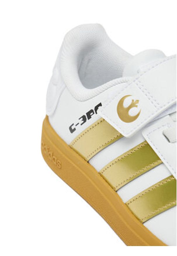 Adidas - adidas Sneakersy Star Wars Grand Court 2.0 IH1135 Biały. Kolor: biały. Materiał: skóra. Wzór: motyw z bajki