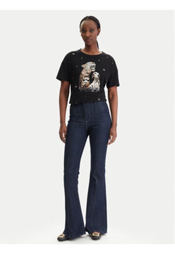 Liu Jo T-Shirt WA6331 JS904 Czarny Regular Fit. Kolor: czarny. Materiał: bawełna