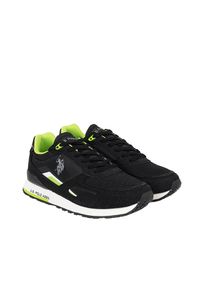 U.S. Polo Assn. Sneakersy "Tabry003" | Tabry 003 | Mężczyzna | Czarny. Kolor: czarny. Materiał: materiał, skóra ekologiczna. Wzór: nadruk, aplikacja #1