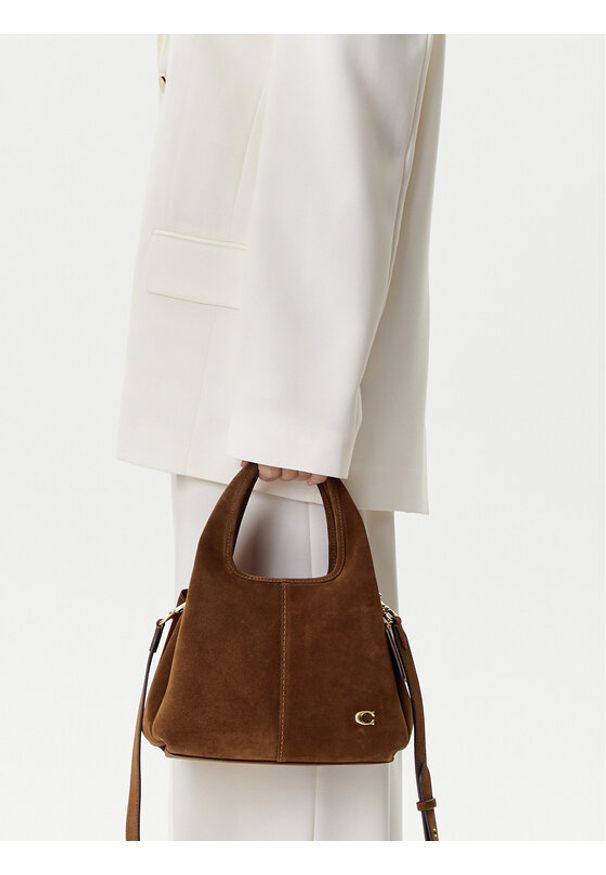 Coach Torebka Lana CBZ95 Brązowy. Kolor: brązowy. Materiał: zamszowe, skórzane