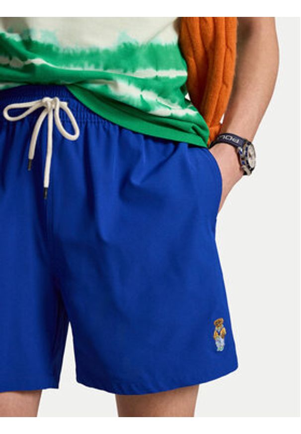 Polo Ralph Lauren Szorty kąpielowe 710B13656001 Niebieski Classic Fit. Kolor: niebieski. Materiał: syntetyk