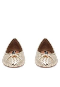 Nine West Baleriny 123AL1260 Złoty. Kolor: złoty. Materiał: skóra #8