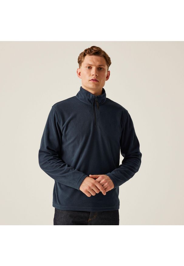 Regatta - Polar roboczy męski Micro Zip Neck. Kolor: niebieski. Materiał: polar. Sport: turystyka piesza