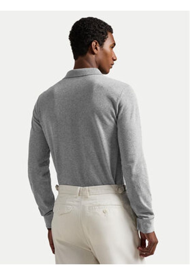 Polo Ralph Lauren Polo 710680790003 Szary Custom Slim Fit. Typ kołnierza: polo. Kolor: szary. Materiał: bawełna