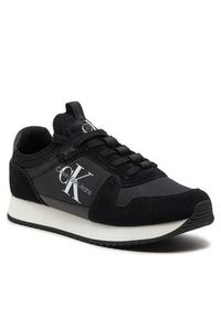 Calvin Klein Jeans Sneakersy Runner Sock Laceup Ny-Lth W YW0YW00840 Czarny. Kolor: czarny. Materiał: zamsz, skóra #4