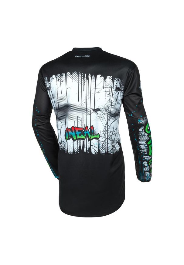 O'NEAL - Bluza rowerowa mtb dziecięca O'neal Rancid Jersey. Kolor: czarny, wielokolorowy. Materiał: jersey