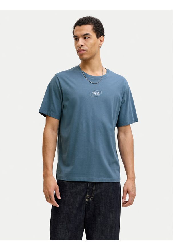 Jack & Jones T-Shirt Corp Graphic 12268415 Niebieski Regular Fit. Kolor: niebieski. Materiał: bawełna