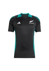 Adidas - Koszulka All Blacks Performance. Kolor: czarny, niebieski, wielokolorowy. Sport: fitness