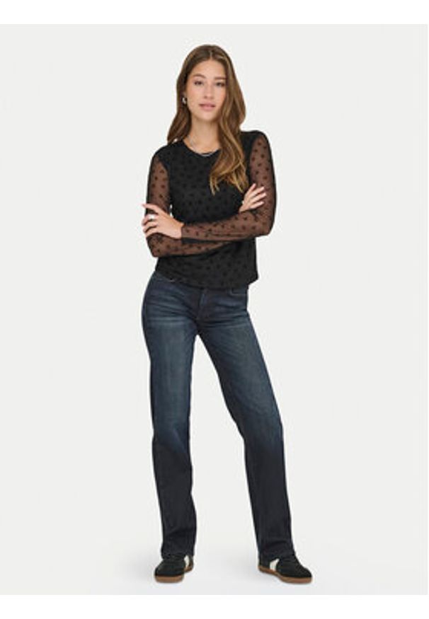 only - ONLY Bluzka Siena 15362924 Czarny Regular Fit. Kolor: czarny. Materiał: syntetyk