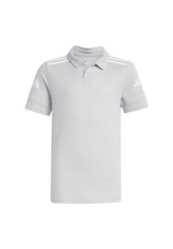 Adidas - Koszulka polo bawełniana dla dzieci adidas Squadra25. Typ kołnierza: polo. Kolor: szary, biały, wielokolorowy. Materiał: bawełna. Sport: piłka nożna