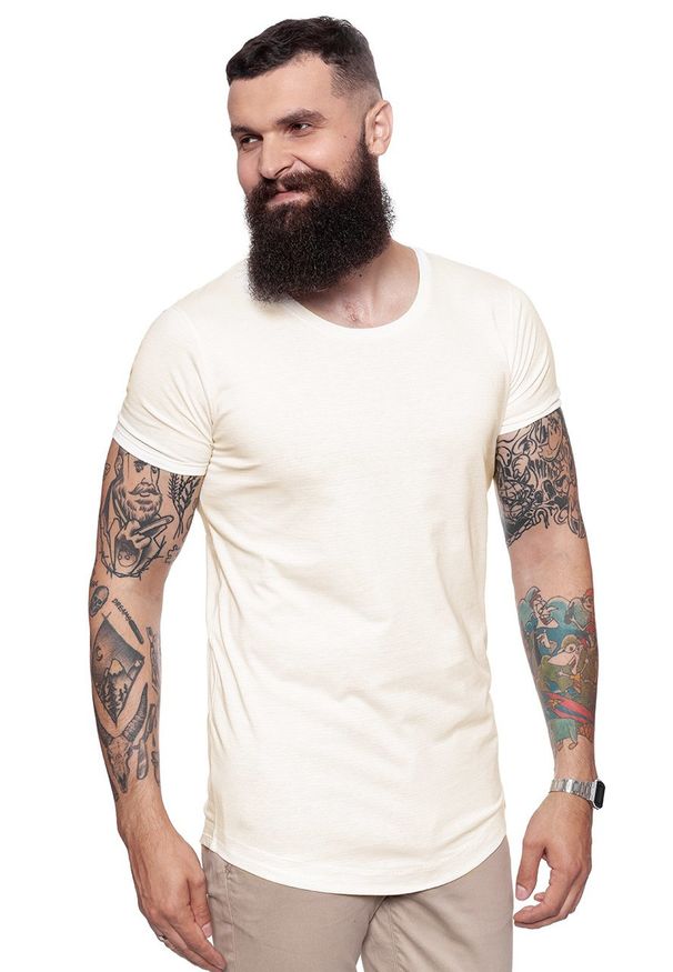 Lee - LEE T SHIRT SHAPED TEE CLOUD DANCER L61GDUHA. Wzór: paski