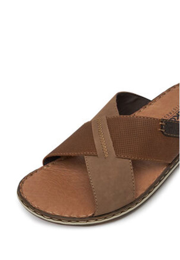 Rieker Klapki CEO-21088-25 Brązowy. Kolor: brązowy. Materiał: nubuk, skóra