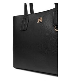 TOMMY HILFIGER - Tommy Hilfiger Torebka Th Distinct Mini Tote AW0AW17459 Czarny. Kolor: czarny. Materiał: skórzane #3