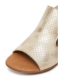 Rieker Sandały 64665-60 Złoty. Kolor: złoty. Materiał: materiał #6