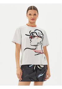 Desigual T-Shirt Dalton 24WWTKX7 Écru Relaxed Fit. Materiał: bawełna #1