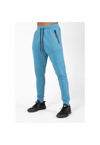 GORILLA WEAR - Spodnie fitness męskie Gorilla Wear Newark Pants. Kolor: niebieski. Materiał: dresówka. Sport: fitness #1
