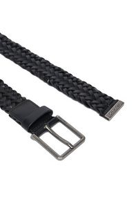 Calvin Klein Pasek Warmth Buckle Woven 35Mm Fixed - LV04D7061G Czarny. Kolor: czarny. Materiał: skóra #3
